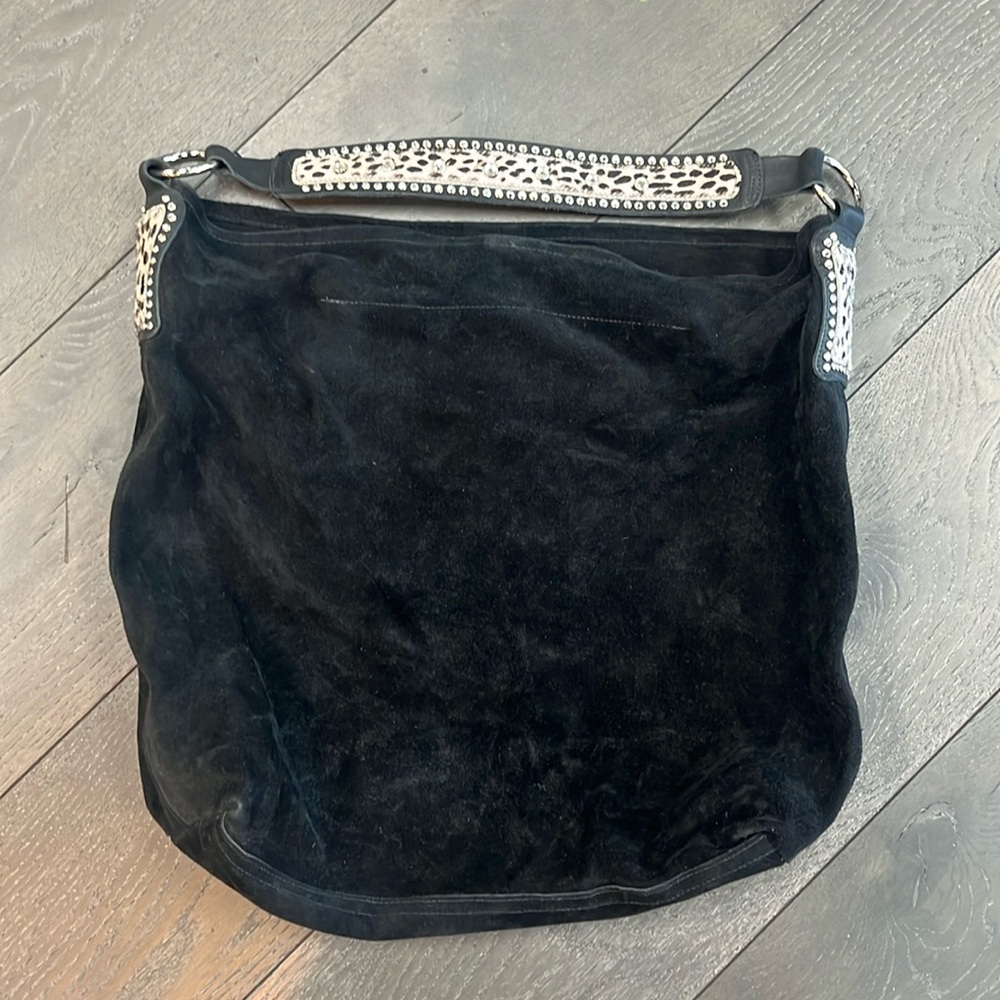 SUEDE & RHINESTONE LEATHEROCK USA PURSE